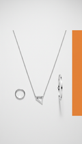Collier acier poli ensemble