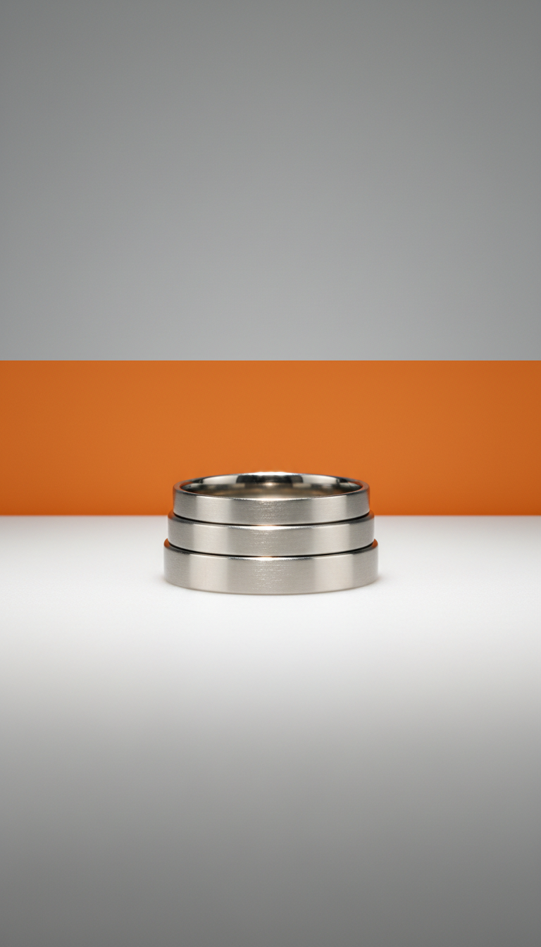 Bagues empilables minimalistes unisexes
